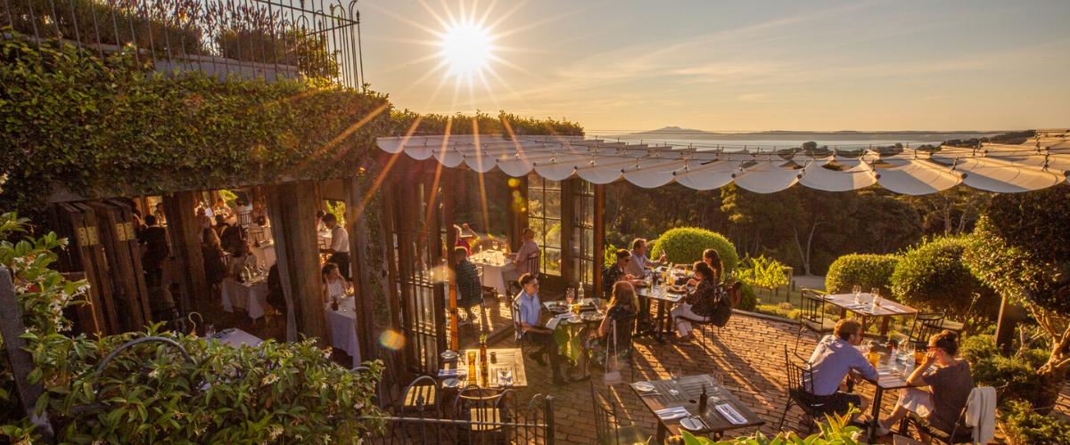 View of Mudbrick Vineyard and Restaurant at sunset